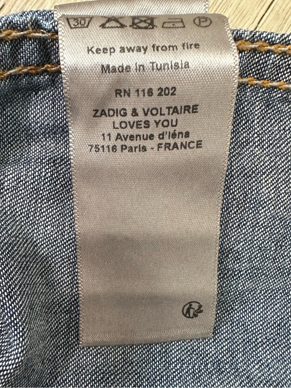 Zadig & Voltaire Toky denim shirt/jacket SIZE: S - Picture 10 of 11